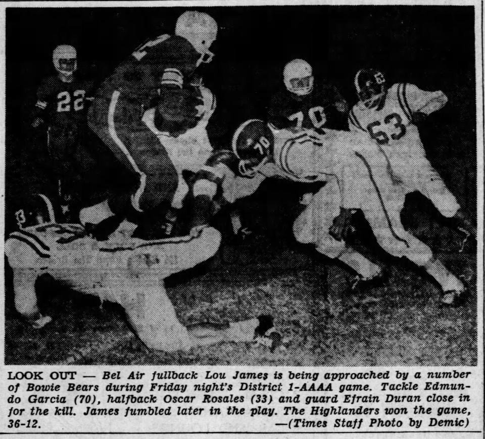 El Paso sports great Louis James died Tuesday at the age of 81. He was a multi-sport star at Bel Air High School, played football at Texas Western and played in the NFL with the Philadelphia Eagles.