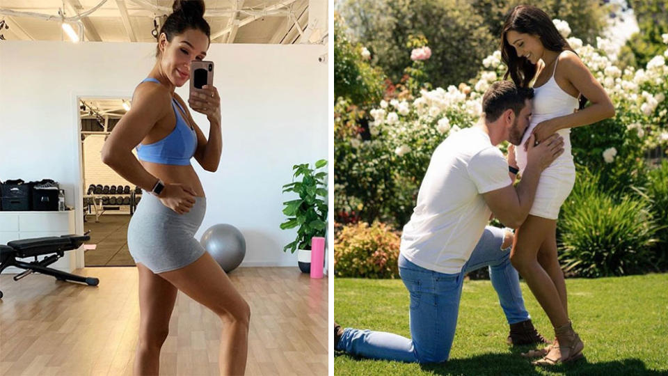 Kayla Itsines is weeks away from becoming a mum. Photo: Instagram/Kaylaitsines