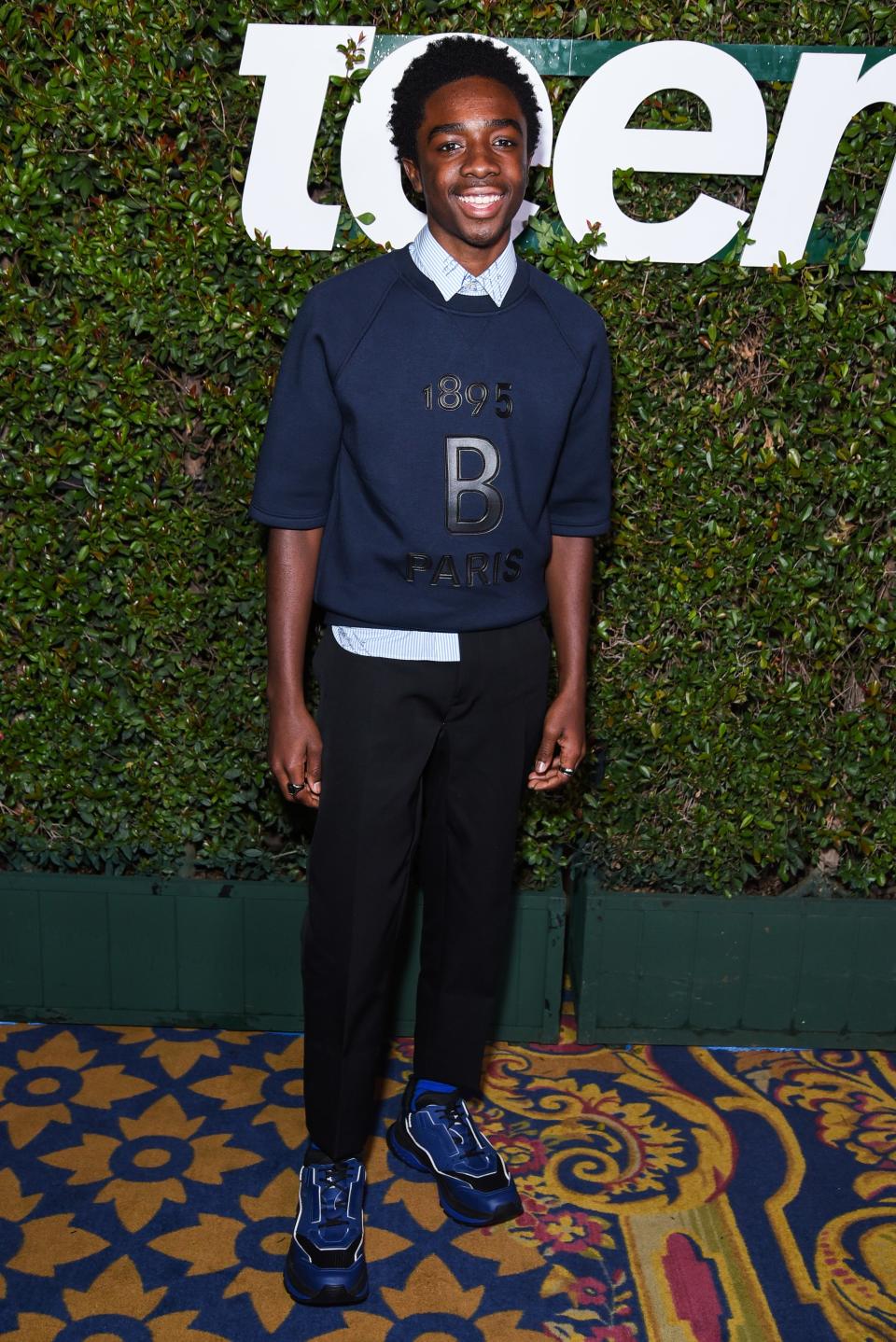 <em>Stranger Things</em>'s Caleb McLaughlin was full of smiles.