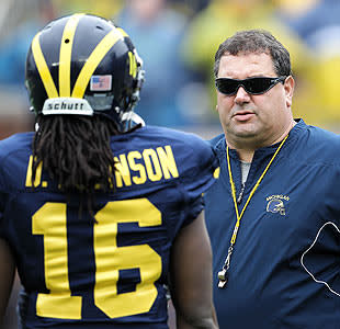 Denard Robinson and Brady Hoke have quickly developed a strong relationship. (Getty)