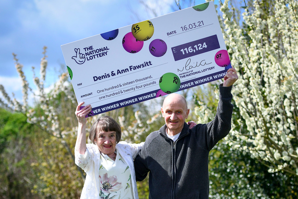 Ann and Denis Fawsitt are celebrating winning over £100,000 on the EuroMillions. (SWNS)