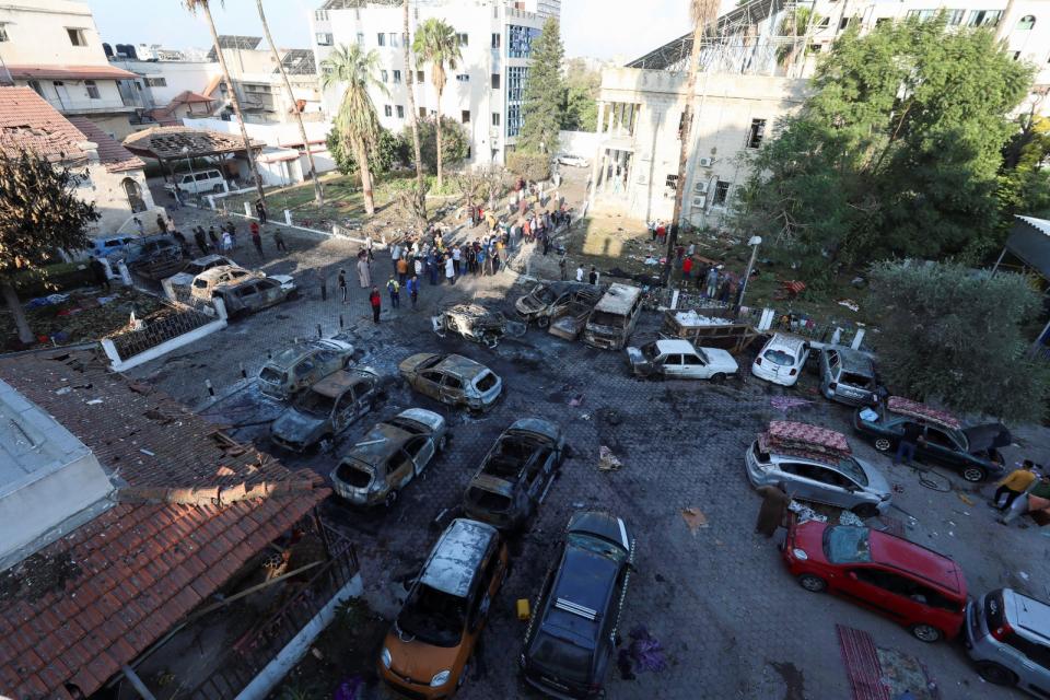2023年10月18日，加薩市阿里醫院被炸隔天。路透社