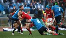 Rugby Union - Italy v Wales - Six Nations Championship - Stadio Olimpico, Rome - 5/2/17 Wales' George North in action with Italy's Tommaso Benvenuti Reuters / Alessandro Bianchi Livepic