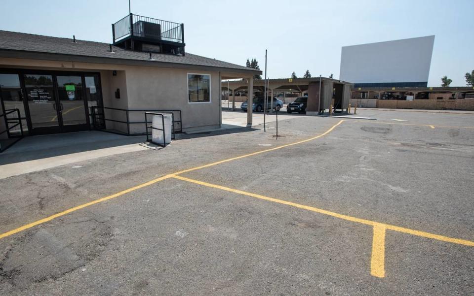 Mark Stotzer is working to re-open the Ceres Drive-In theater in Ceres, Calif., on Friday, Sept. 4, 2020.