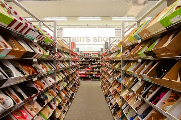 The interior of a Nordstrom Rack store.