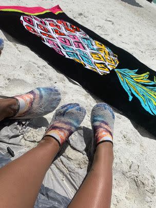 A pair of beach socks
