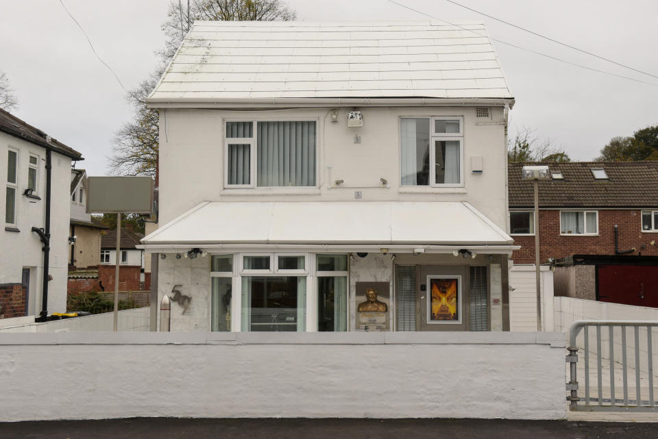 <em>White House – the three-bed home in Yorkshire is attracting attention after it was painted entirely white (Pictures: SWNS)</em>