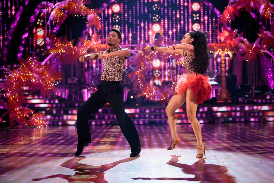 Programme Name: Strictly Come Dancing 2021 - TX: 11/12/2021 - Episode: n/a (No. n/a) - Picture Shows: ++LIVE SHOW++ Rhys Stephenson, Nancy Xu - (C) BBC - Photographer: Guy Levy