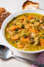 <p>It's one of the oldest soups we eat, dating back to the Roman ages. At its most basic, it's a <a href="https://www.delish.com/uk/cooking/recipes/g29869350/healthy-soup-recipes/" rel="nofollow noopener" target="_blank" data-ylk="slk:soup;elm:context_link;itc:0;sec:content-canvas" class="link ">soup</a> made from dried spit peas and ham.</p><p>Get the <a href="https://www.delish.com/uk/cooking/recipes/a31938633/instant-pot-split-pea-soup/" rel="nofollow noopener" target="_blank" data-ylk="slk:Instant Pot Split Pea Soup;elm:context_link;itc:0;sec:content-canvas" class="link ">Instant Pot Split Pea Soup</a> recipe.</p>