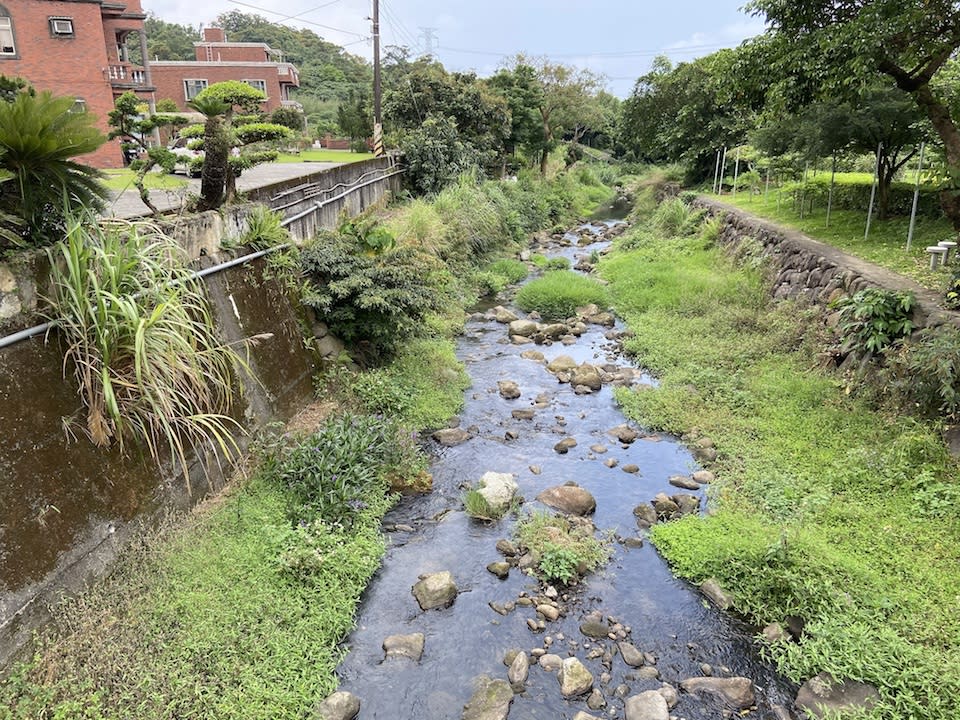 公司田溪(淡水忠寮河段)。   圖片：新北市政府水利局／提供