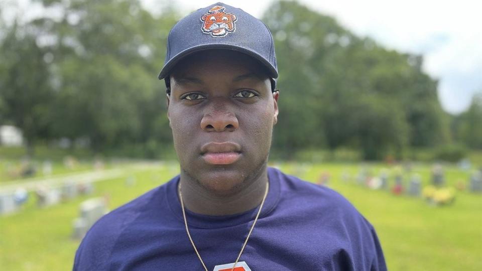 Caden Story, a defensive lineman from Lanett, Alabama, is a former Auburn commit who now has a fina three of that school along with Clemson and Florida.