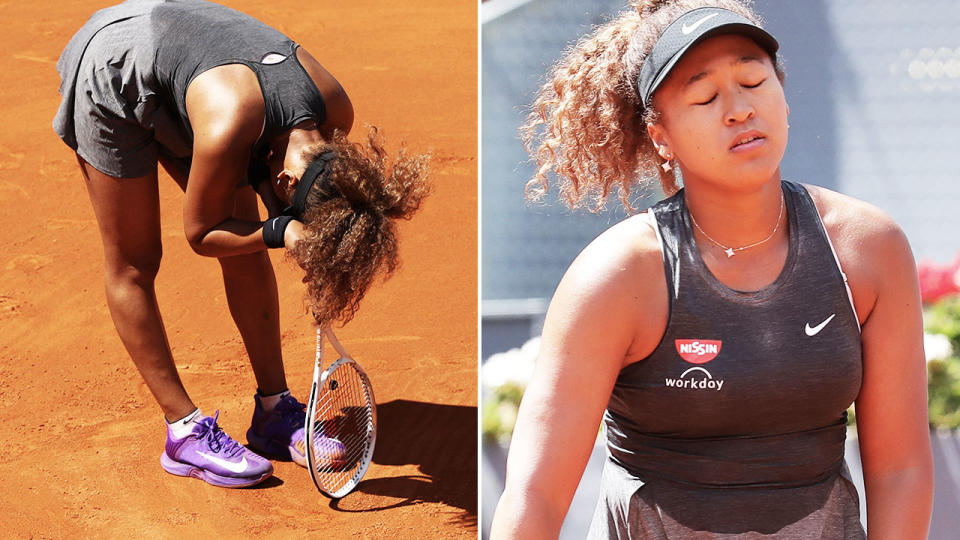 Naomi Osaka, pictured here during her loss at the Madrid Open.