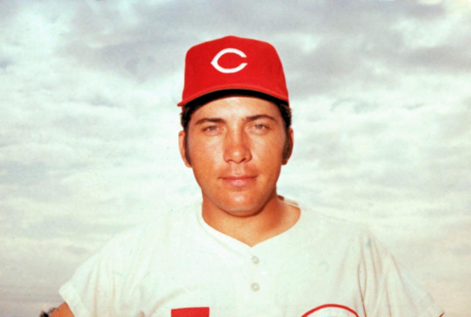 Cincinnati Reds catcher Johnny Bench is seen in this 1970 photo.