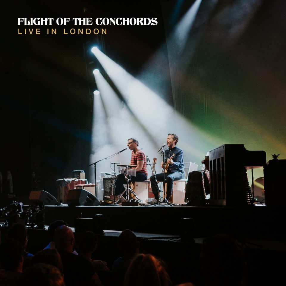 flight of the conchords live in london album cover artwork