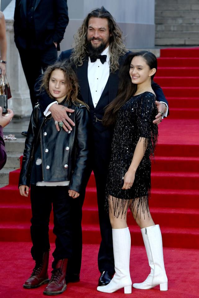 Jason Momoa Walked the Red Carpet With His Kids at the 'James Bond