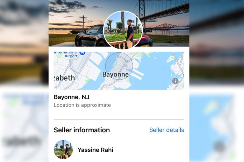 Rahi’s seller profile on Facebook Marketplace, where he allegedly arranged the meetups. Facebook