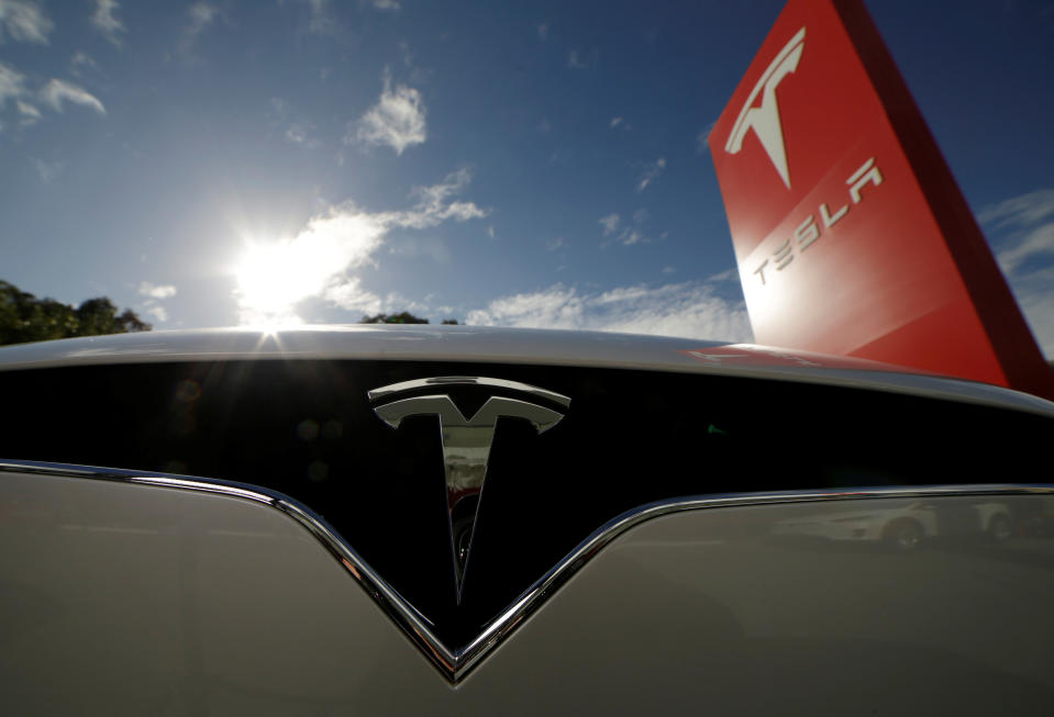 A Tesla Model X car is pictured at a Tesla electric car dealership in Sydney, Australia, May 31, 2017.  REUTERS/Jason Reed