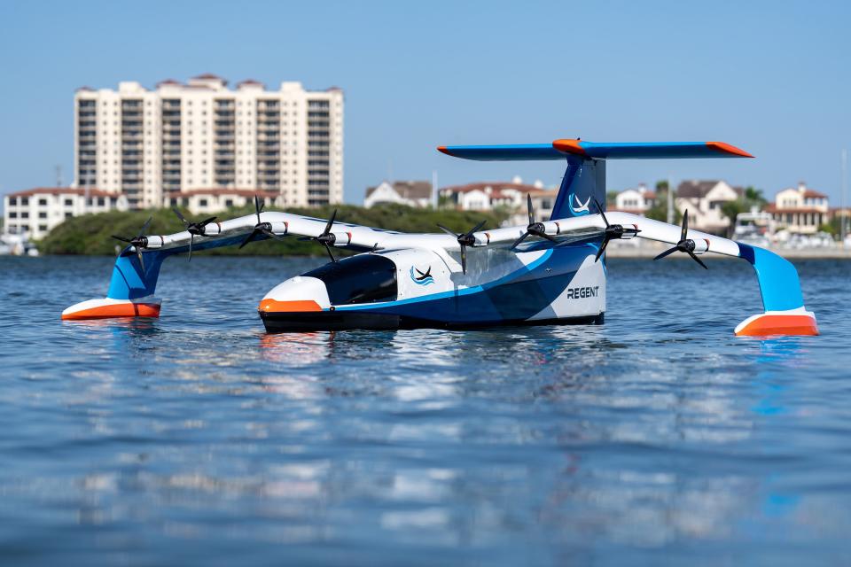 Not quite an airplane and not quite a boat, this prototype craft is designed to fly just above the water at up to 180 mph.