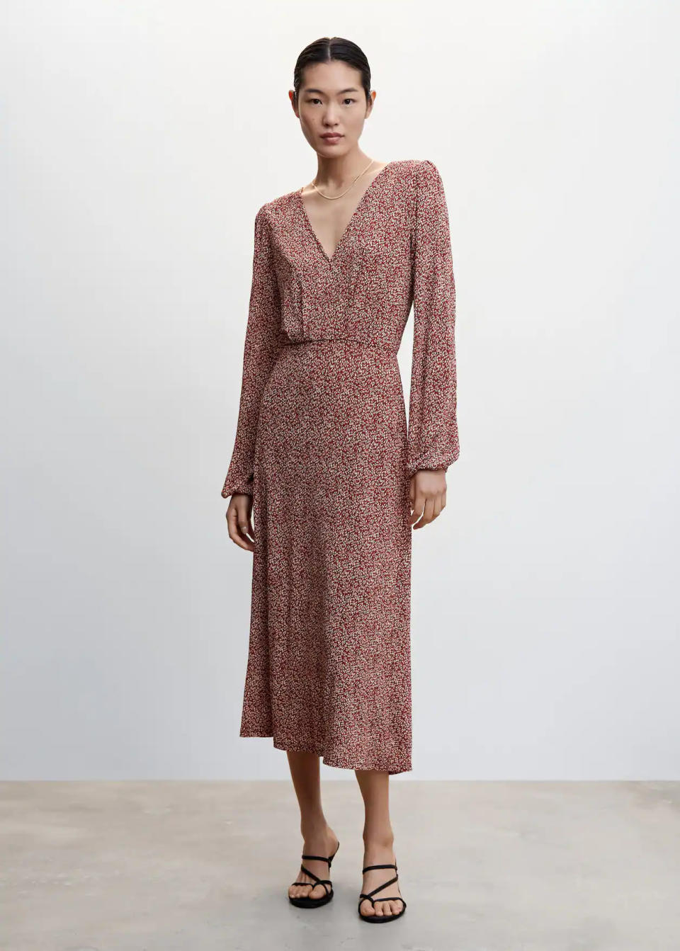 Textured Printed Dress. Image via Mango.