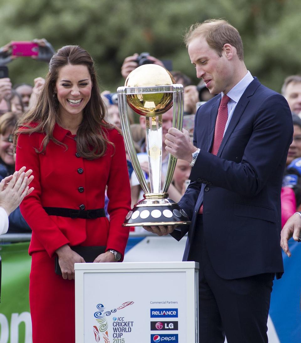 Something about the Cricket World Cup trophy looked hilarious.