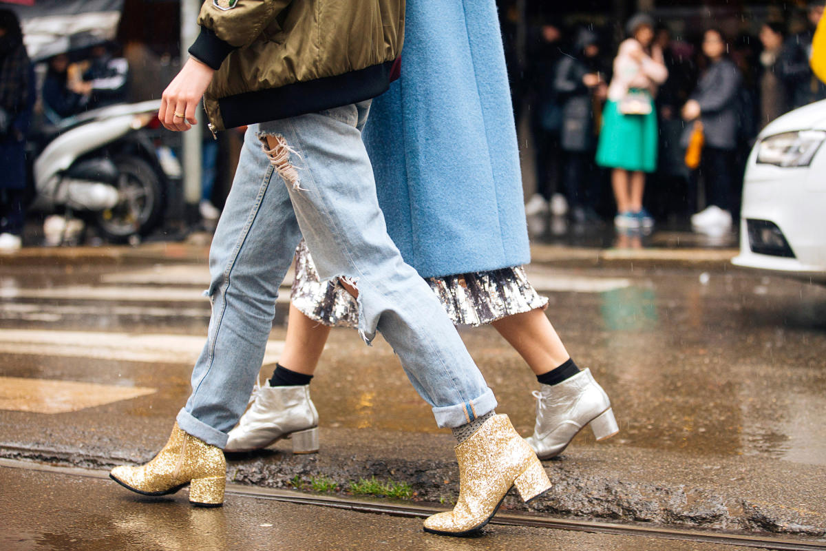 Shop This Fall's Major Shoe Trend: Glitter Boots