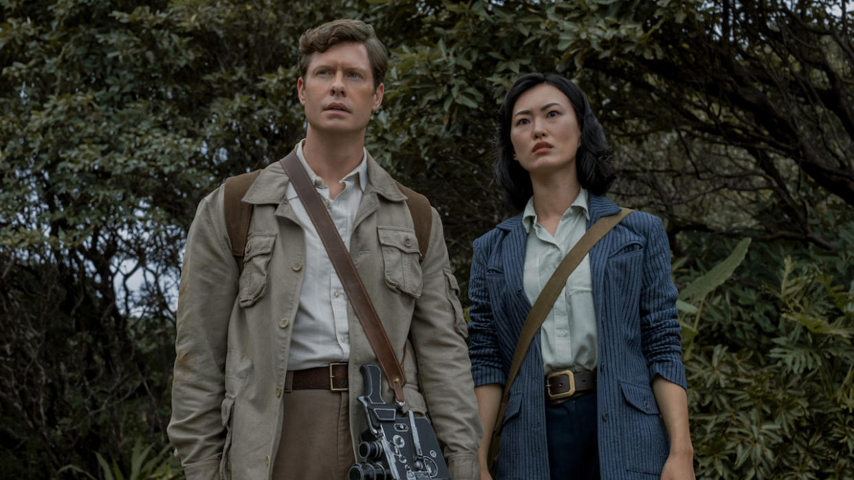  Anders Holm and Mari Yamamoto in Monarch: Legacy of Monsters. 