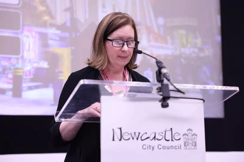 Returning Officer Pam Smith at The Local Election 2024 count at Sports Central in Newcastle Upon Tyne.