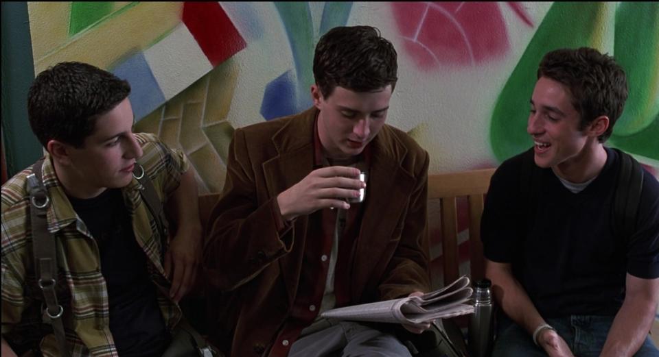 (L-R): Jim (Jason Biggs), Finch (Eddie Kaye Thomas) and Kevin (Thomas Ian Nicholas) in "American Pie"