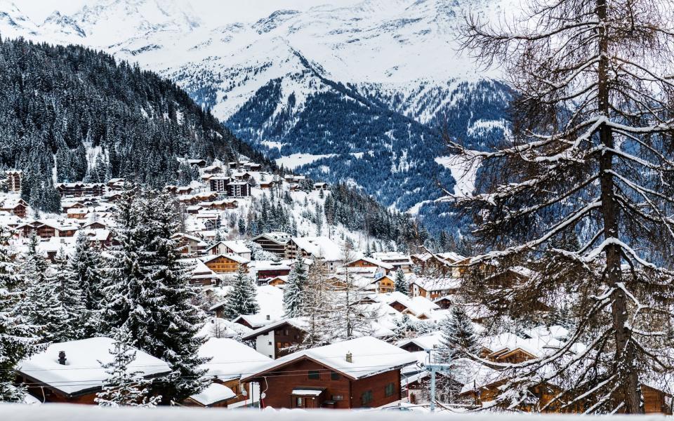 Beautiful view on the valley in Swiss Alps, Verbier, Switzerland. - Getty