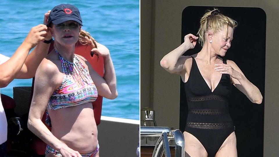 The 60-year-old actress is currently enjoying a relaxing vacation off the coast of Italy and France.