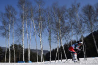 Cross-Country Skiing - Pyeongchang 2018 Winter Olympics - Women's 30km Mass Start Classic - Alpensia Cross-Country Skiing Centre - Pyeongchang, South Korea - February 25, 2018 - Marit Bjoergen of Norway competes. REUTERS/Toby Melville