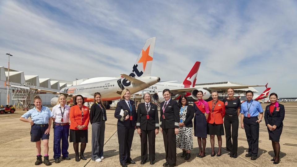 SYDNEY, AUSTRALIA - NCA NewsWire Photos - 08 MARCH, 2024: Qantas, Jetstar and Virgin are marking International Women’s Day 2024 by planning, dispatching and operating flights with all-female teams. Picture: NCA NewsWire handout