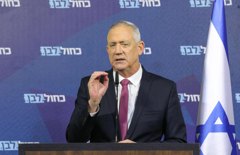 Image: Benny Gantz (Israeli Blue and White party / via AFP - Getty Images)