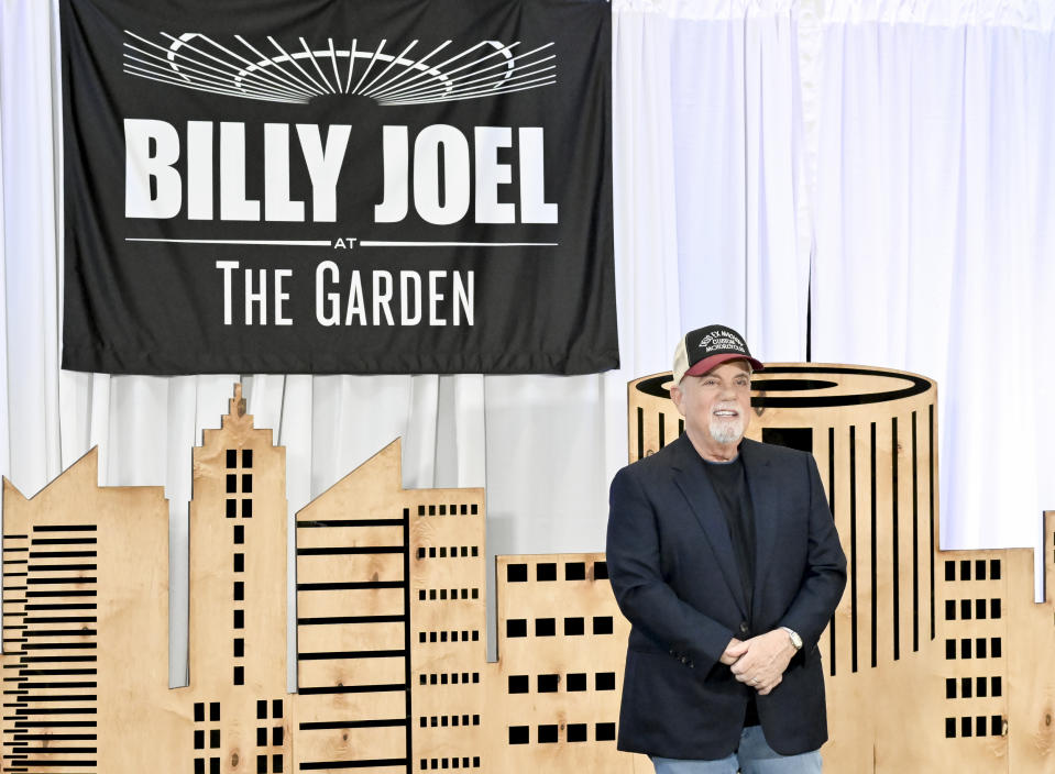 Billy Joel appears at a news conference at Madison Square Garden on Thursday, June 1, 2023, in New York, to announce his MSG residency will end after July 2024. (Photo by Evan Agostini/Invision/AP)