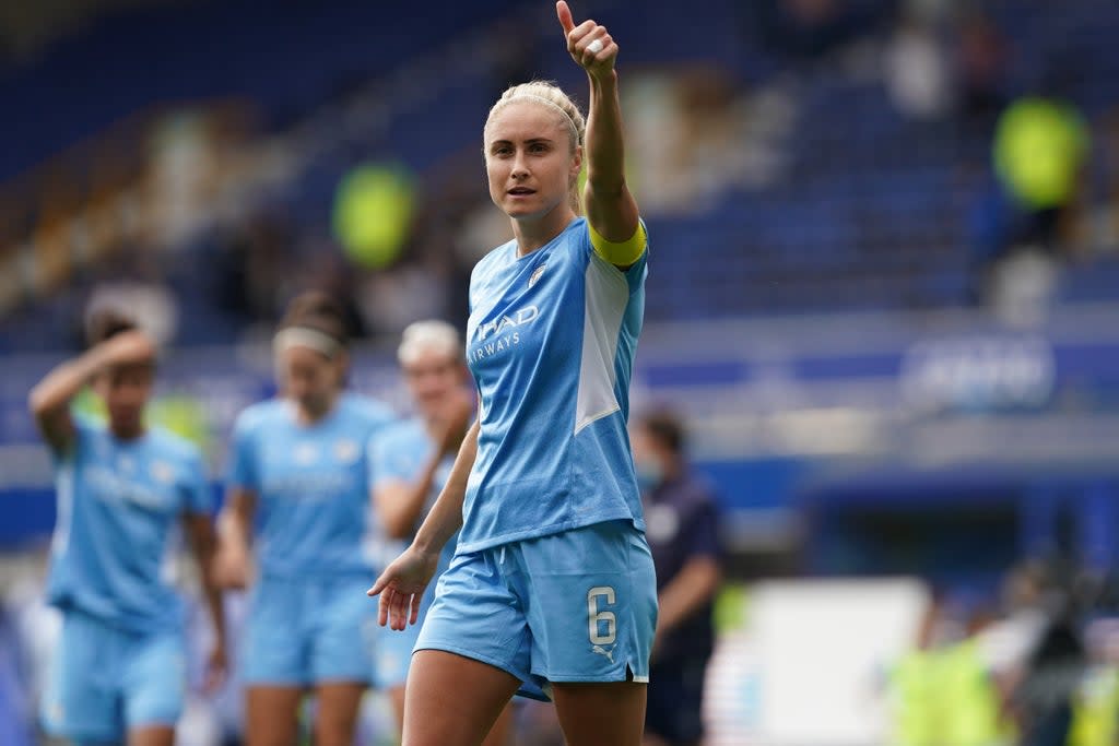 Steph Houghton has signed a new deal at Manchester City  (PA Wire)