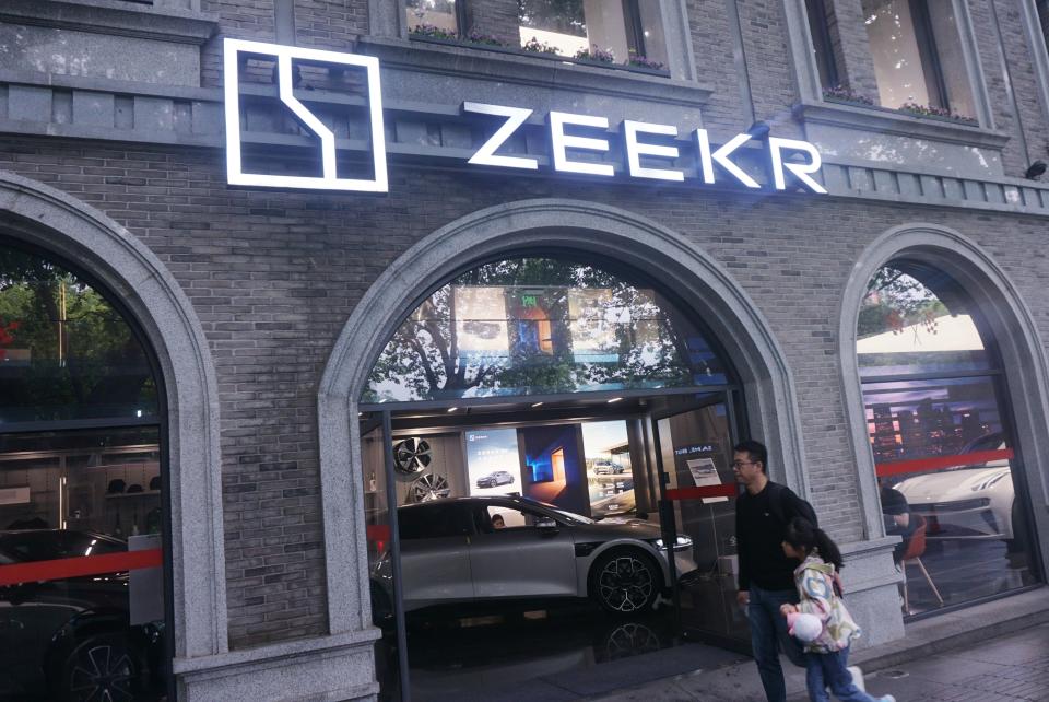 HANGZHOU, CHINA - MAY 6, 2024 - A ZEEKR sales store is seen in Hangzhou city, Zhejiang province, China, May 6, 2024. Recently, ZEEKR filed an updated prospectus with the US Securities and Exchange Commission (SEC) and plans to list on the New York Stock Exchange under the ticker symbol 