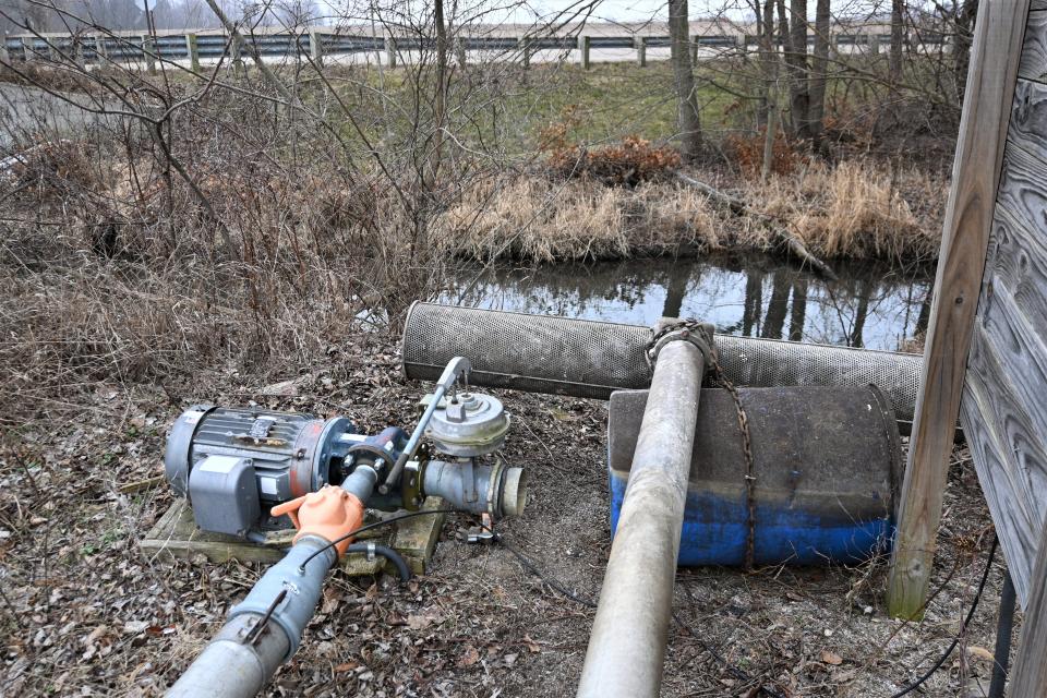 An irrigation pump site directly from Prairie River near Gilead Lake Road.