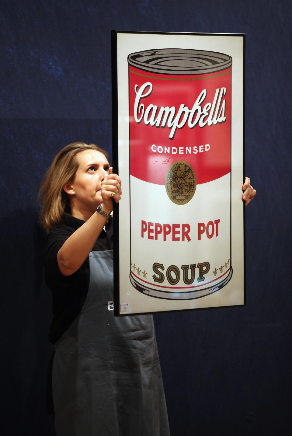 Evidence of Campbell's pepper pot soup, as seen in an Andy Warhol print entitled "Campbell's Soup I: Pepper Pot," auctioned in 2011. (Photo: Oli Scarff/Getty Images)