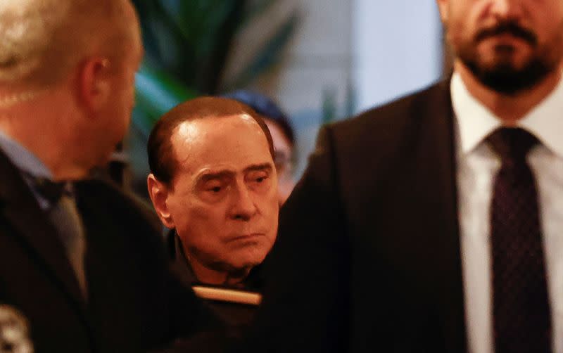 Leader of Brothers of Italy party Meloni meets with Forza Italia leader Berlusconi, in Rome