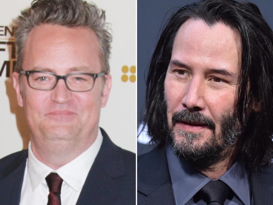 Matthew Perry (l.) irritierte mit einem fragwürdigen Satz über Keanu Reeves. (Bild: ImageCollect/HollywoodNewsWire / DFree/Shutterstock.com)