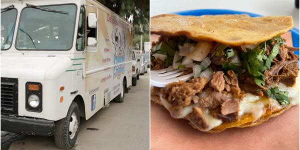 Prueba esta inusual quesabirria servida con una tostada solo en Tijuana