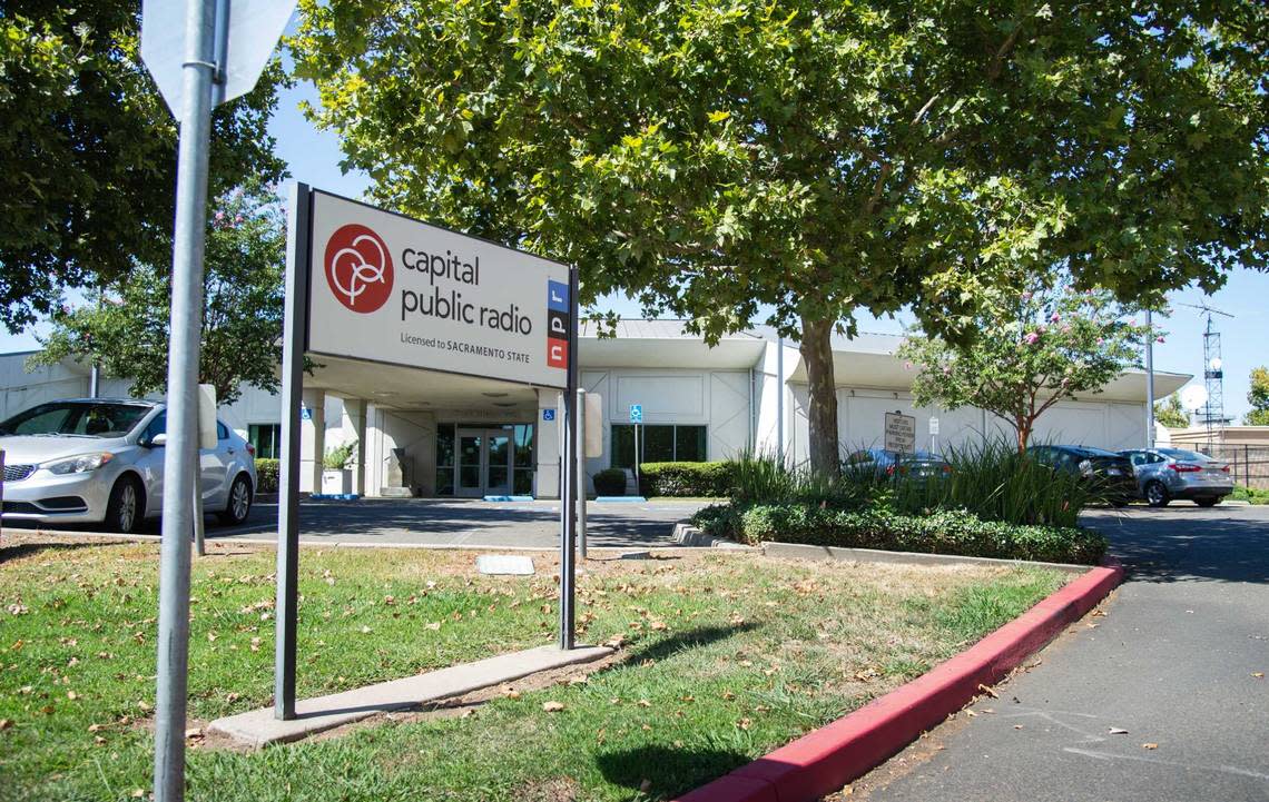 Capital Public Radio’s current offices on the campus of Sacramento State on Wednesday, Sept. 13, 2023. The NPR-affiliated broadcaster announced layoffs in September.