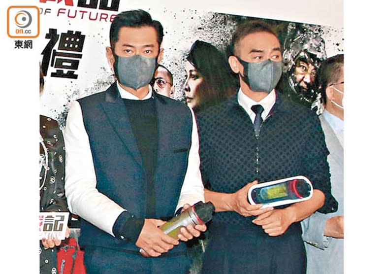 古天樂（左）與劉青雲出席首映，喜見新片贏得廣大支持。