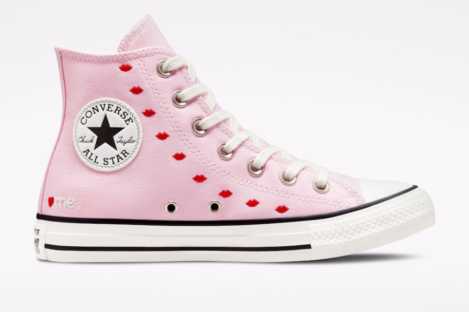 The Chuck All Star Embroidered Hearts sneakers offered by Converse for V-Day. - Credit: Converse