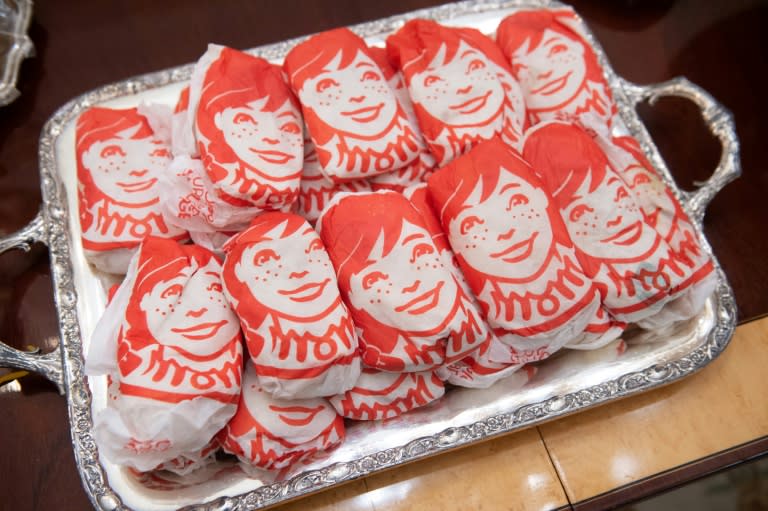 Food from Wendy's is seen at the White House