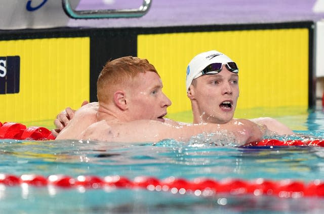 Duncan Scott, right, and Tom Dean are competing at the British Swimming Championships this week (Tim Goode/PA)