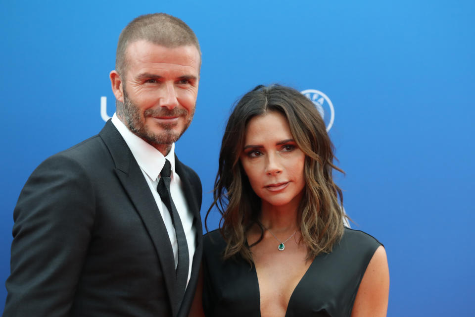 David and Victoria Beckham made a rare red carpet appearance together in Monaco on Thursday evening. Source: Getty