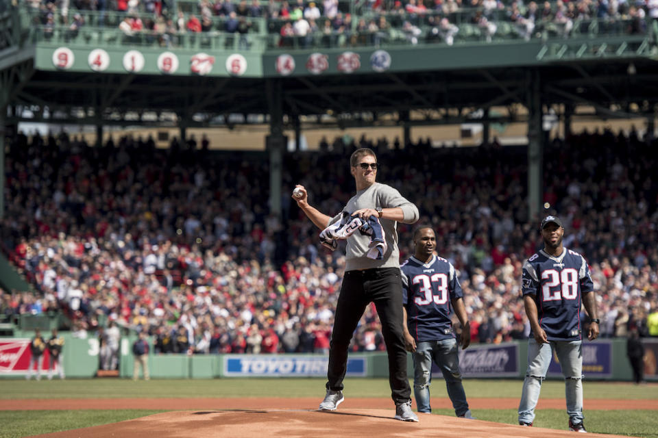 Tom Brady. Photo by Billie Weiss/Boston Red Sox/Getty Images