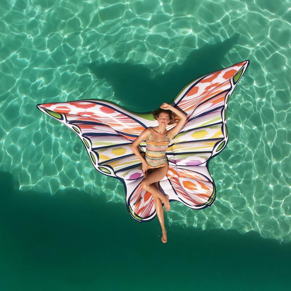 Or for a cool $20 more, become a Missoni butterfly. Say it with me now: Fash-
 on .