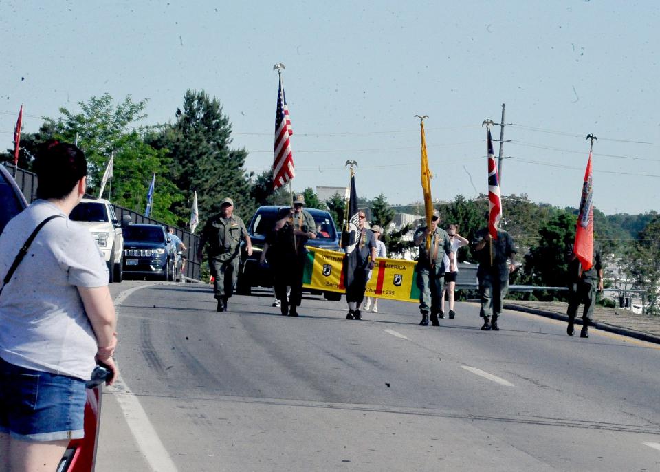 The United States flag led the Wooster Memorial Day parade.